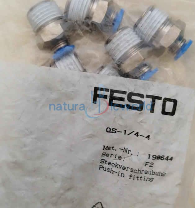 10PCS New FESTO QS-1/4-4 190644 Push-in Fitting