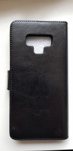 Samsung Galaxy Note 9 leather wallet case with detachable magnetic phone holder - Picture 4 of 12