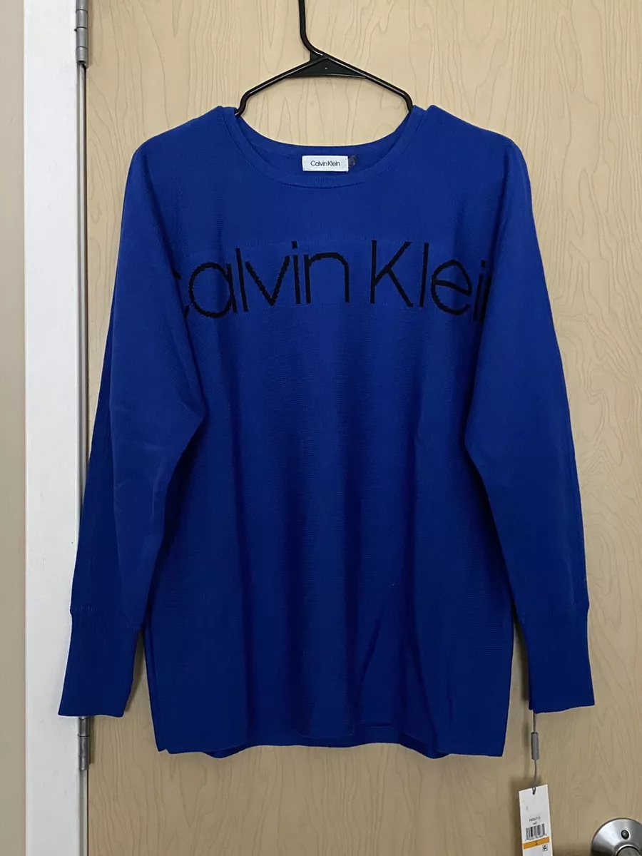 Blue calvin klein shop sweater