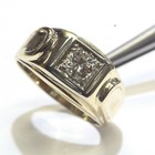 14k yellow gold .55ct SI1 J-K diamond mens solitaire band ring 6.1g gents — photo 7