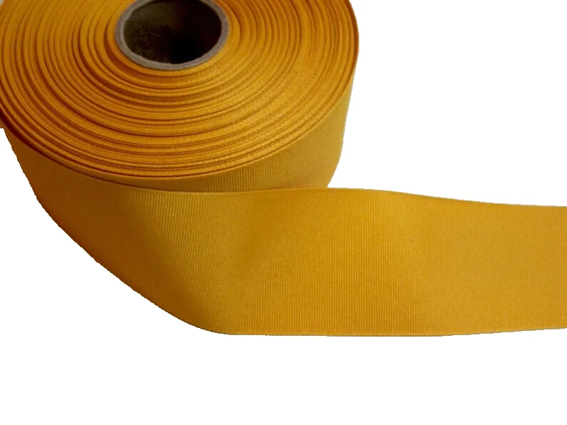 Yellow Grosgrain Ribbon 2 1/4 inches wide x 10 yards Schiff Gold Polyester B16 - Image 4 of 4