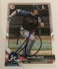 GREYSON JENISTA SIGNED 2018 BOWMAN DRAFT BDP PROSPECT ROOKIE CARD AUTO