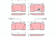 TRW GDB1363 brake pad set, disc brake for Alfa Romeo