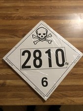 Labelmaster Labels Z-EZ5 2810 POISON Class 6 Vinyl Placard (25) 10.75” Skull