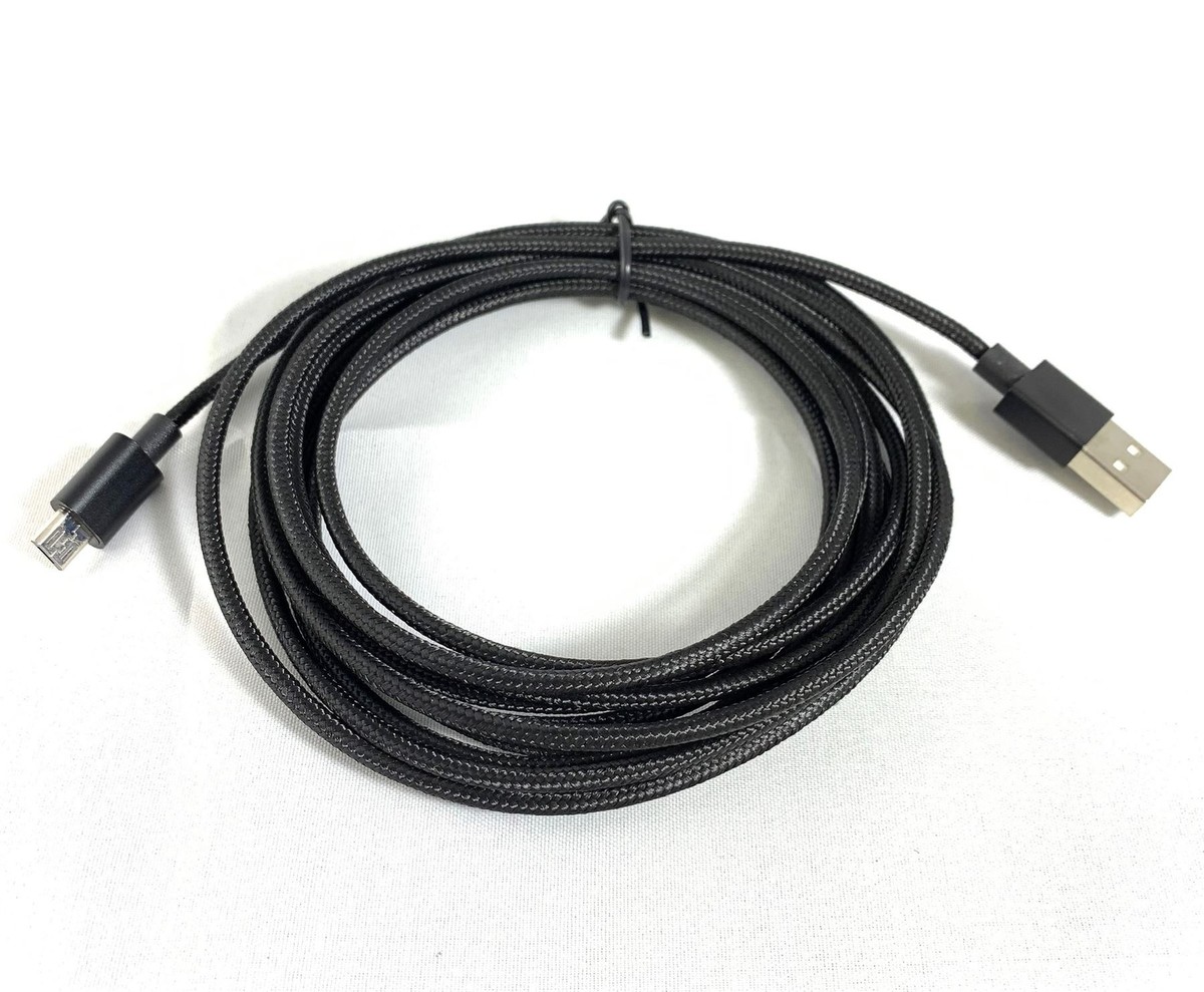 Câble USB 2.0 Micro USB 3m Noir - Compatible Logitech G933, G633, G900 - Marque BlackStork