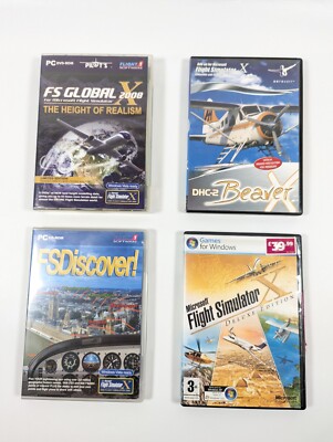 Microsoft Flight Simulator X Deluxe Edition Bundle + FS Global 2008 & Beaver X P