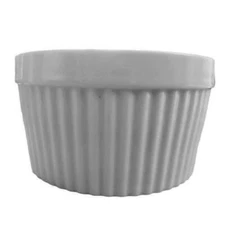 Dowan Ceramic Souffle Serving Ramekin Bowls White 4oz  Set of 6