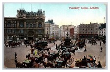 Picadilly Circus Street View London England United Kingdom UNP DB Postcard D20