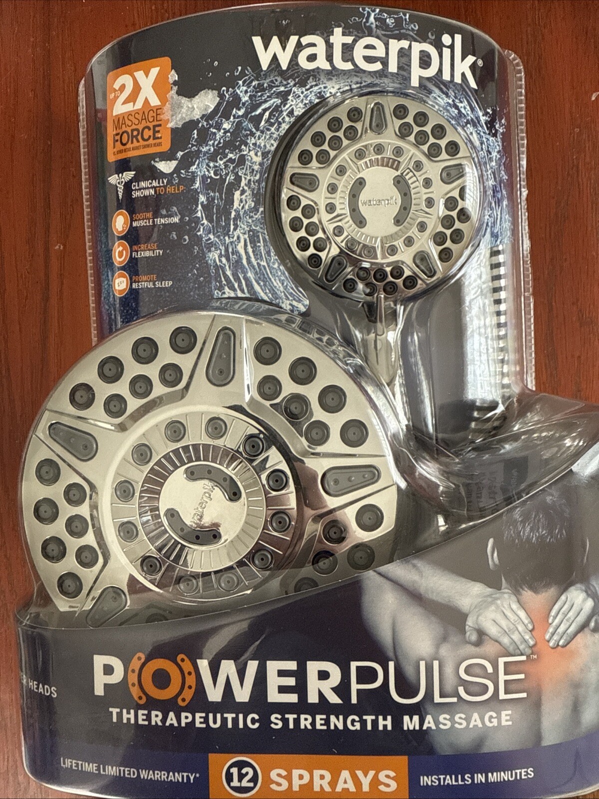 Waterpik XET-633E/643E PowerPulse Massage Showerhead Combo 6-S 1.8-gpm Chrome