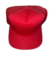 vintage new era trucker hat red size medium large Lot Of 2 Made in USA