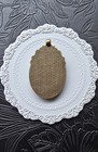 Spring Ornate Brass HM Floral Bouquet Embroidery Necklace Pendant Flowers Vtg — photo 4