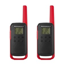 Motorola Talkabout T210 Two-Way Radios 22 Channel 20 Mile FRS 2-Pack Black/Red