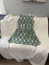 Tahari Arthur S. Levine Ikat Print Sleeveless Fit and Flare Dress Size 12