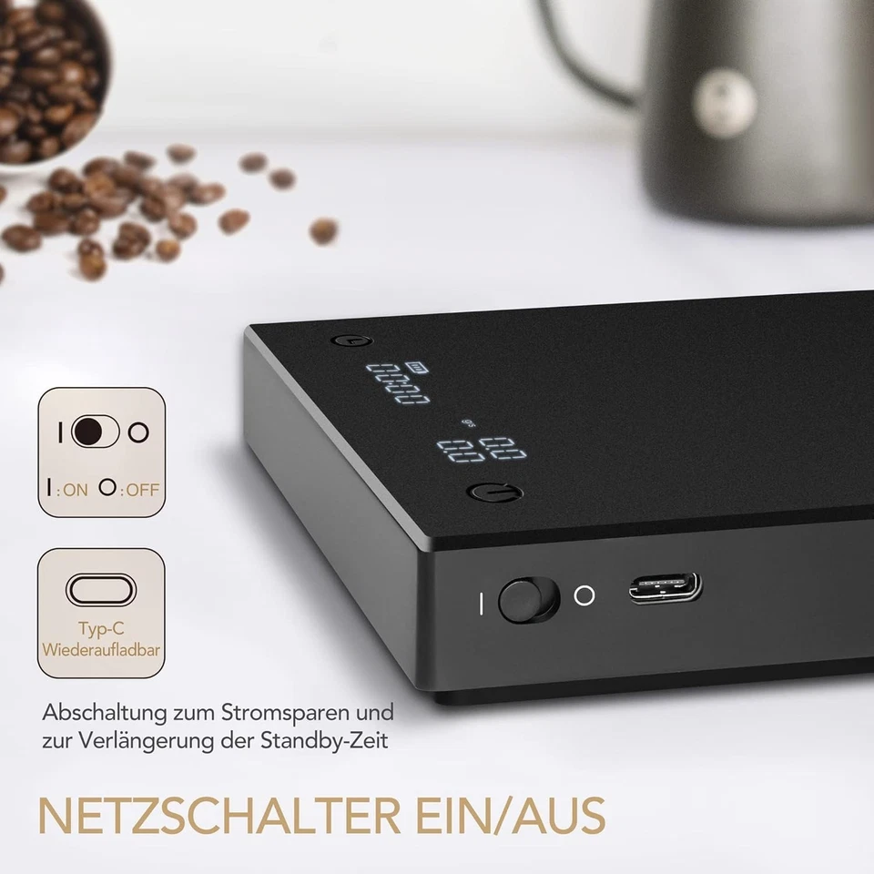 TIMEMORE Black Mirror Basic Pro Digitale Kaffeewaage mit Timer Barista Waage - Bild 3 von 4