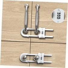 4 Pack Child Proof Sliding Cabinet Door Code Locks Baby Safety 4 PCS White