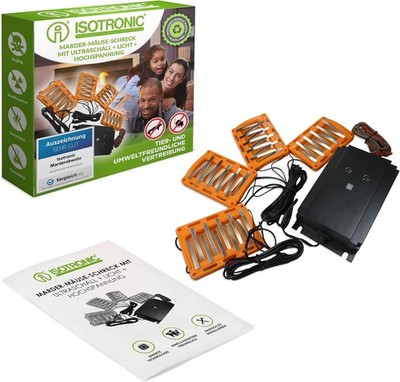 ISOTRONIC 3in1 Marderabwehr BLITZ Marder-Frei für Auto Anschluss Autobatterie