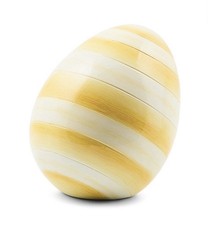 NEW MacKenzie-Childs Sunshine Stripe Mini Easter Egg, 6  Tall, Yellow, 79.95