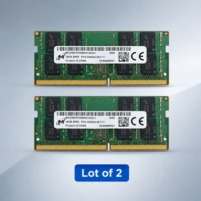32GB Kit (2x16GB) - 2Rx8 DDR-4 3200AA MHZ SO-DIMM Micron MTA16ATF2G64HZ-3G2J1