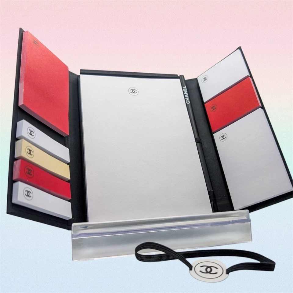 CHANEL BEAUTE Notepad / Sticky Notes w/ Pencil Stationary Office Desk GWP NWOB - Image 2 of 4