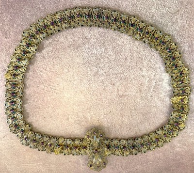 Antique Austro-Hungarian Jeweled Enamel Belt - Renaissance Revival 19thC
