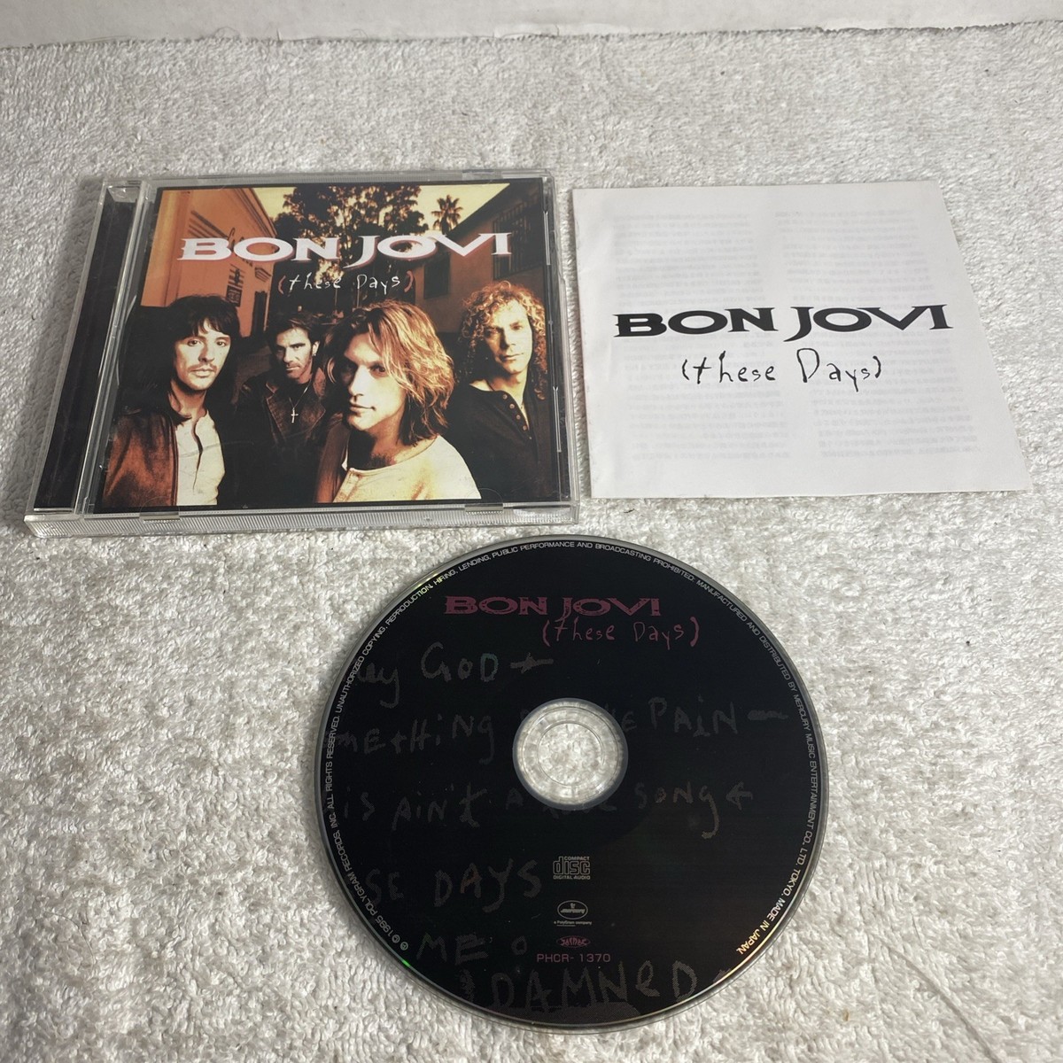 Bon Jovi - These Days (CD, 1995) Japan Import PHCR-1370 Hard Rock 