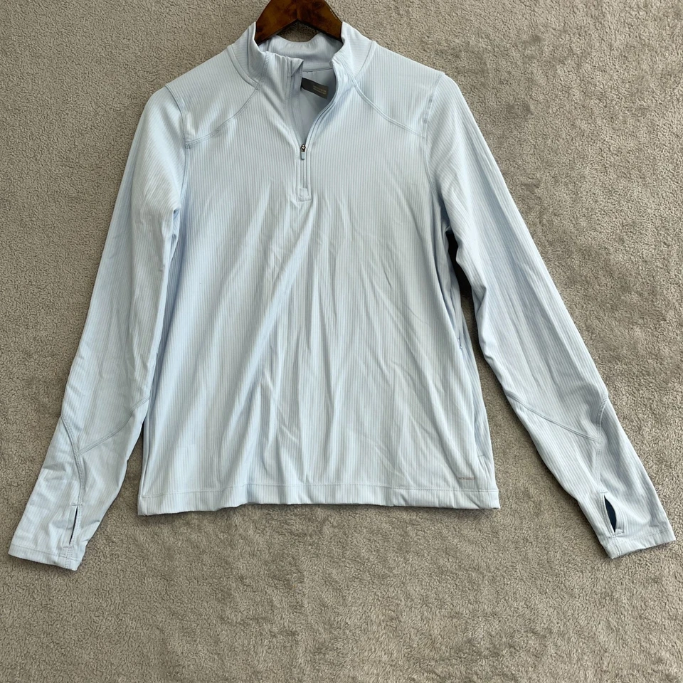 Mondetta Mujer M Azul Claro Manga Larga Media Cremallera Pullover Sudadera Foto 2 de 4