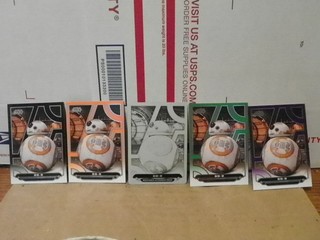 2017 Topps Star Wars Galactic files BB8 card Printing Plate 1/1 Rainbow lot X5