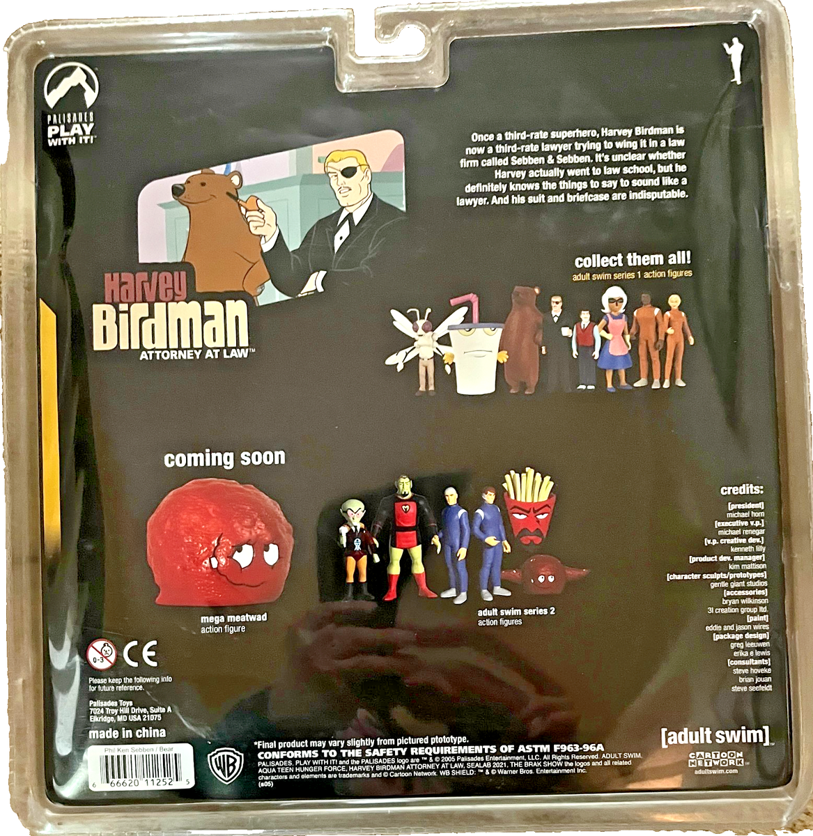 HARVEY BIRDMAN Action Figures ADULT SWIM Phil Ken Sebben BEAR
