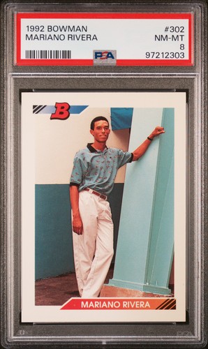 1992 Bowman #302 Mariano Rivera PSA 8