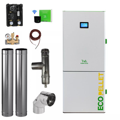 Automatischer RW EcoPellet Pelletheizung 35kW Pelletkessel + Zubehör, Lagerware!
