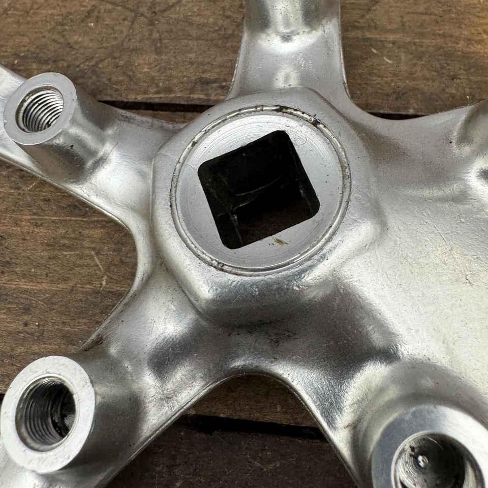 Juego de bielas vintage Campagnolo Mirage TRIPLE 170 mm 5 pernos 135 BCD cónico cuadrado Foto 4 de 4