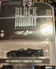 GREENLIGHT COLLECTIBLES BLACK BANDIT S26 '21 CHEVY CORVETTE STINGRAY REAL RIDERS