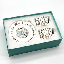 Tiffany & Co. New York City Cup and Saucer Set of 2 NYC Skyline Gift Box