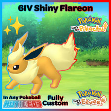 ✨ Shiny Flareon 6IV ✨ Pokemon Lets Go Pikachu & Eevee 🚀 Fast 🚀