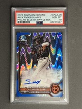 2022 Bowman Chrome Alexander Suarez Blue Raywave Refractor Auto /150 PSA Gem 10