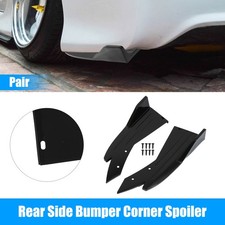 1 Pair Car Universal Rear Bumper Lip Side Corner Spoiler Body Kit Black