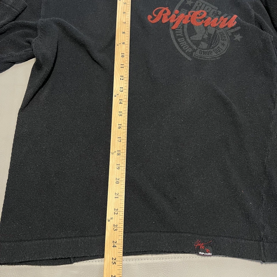 VTG Rip Curl Men Black Knit Surf Skater Thrasher Y2K Sweater Sweatshirt-L-9412 - Image 4 of 4