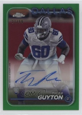 2024 Topps Chrome Rookie Green Refractor /99 Tyler Guyton #RA-TGU Auto RC 0bg8