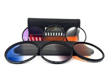 K F Concept 6x Digital HD Slim UV, CPL, FLD Filter Set 77mm G-Orange/Blue/Grey