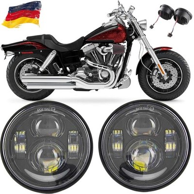 Für Harley CVO Dyna Fat Bob FXDF Front LED Scheinwerfer DRL  Plug&Play 4,65 Zoll