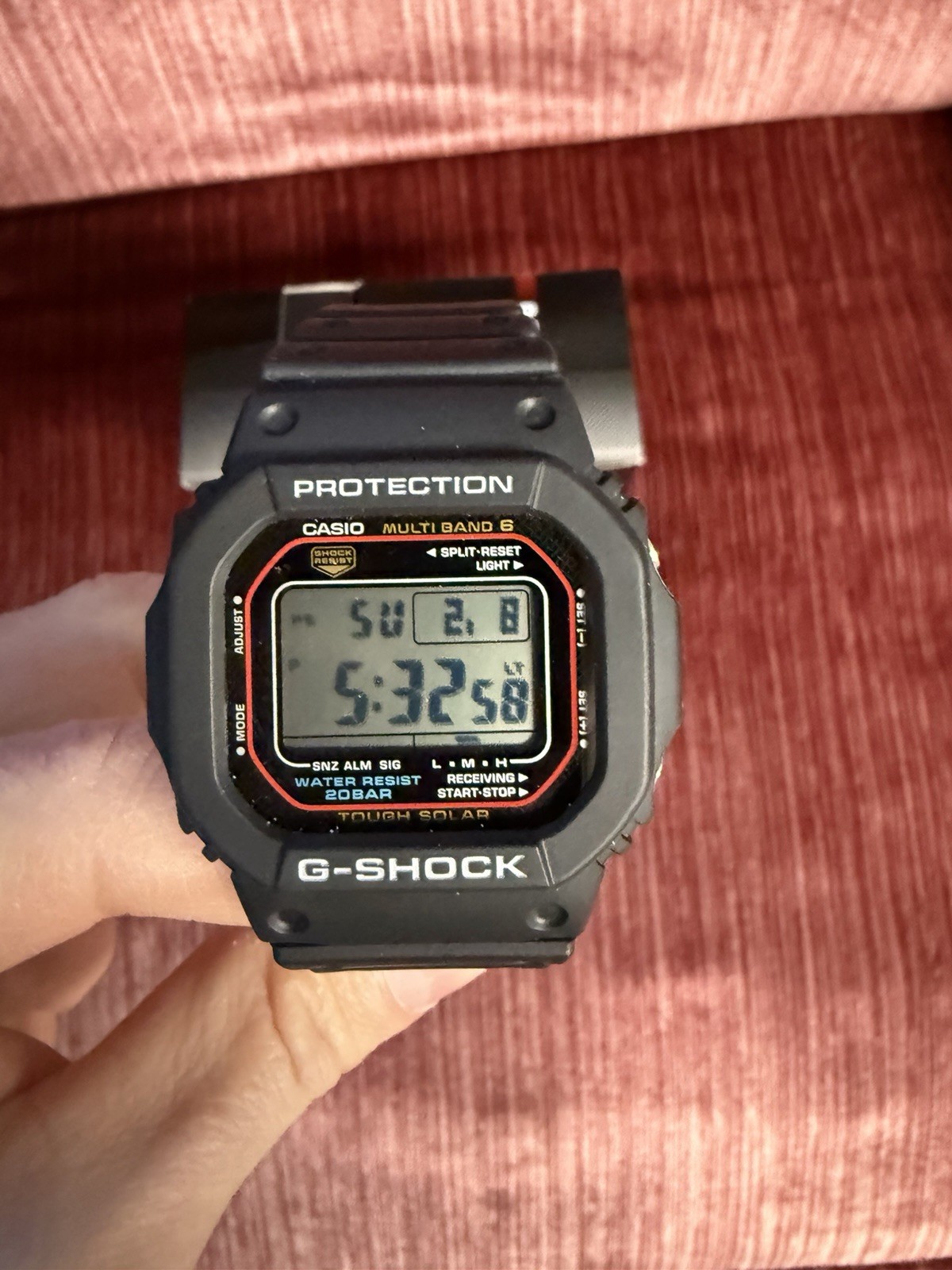 Casio GWM5610-1, G-Shock Chronograph Watch, Solar Atomic, 5 Alarms, 200 Meter WR
