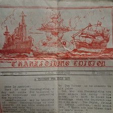 Wakefield Thanksgiving Newsletter WWII 1940s Vintage War Bill Coleman Local