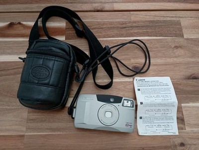Canon Sure Shot 60 Zoom Shot 35mm Point & Shoot Film Camera Manual Case TESTED