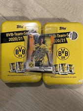 Lot of 2 2020-21 Topps BVB Borussia Dortmund Soccer Tin & Packs Sealed Haaland
