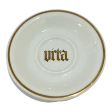 CAFFE VITA Seattle Restaurant Ware 5 in Saucer ONLY with Gold Rim by NotNeutral