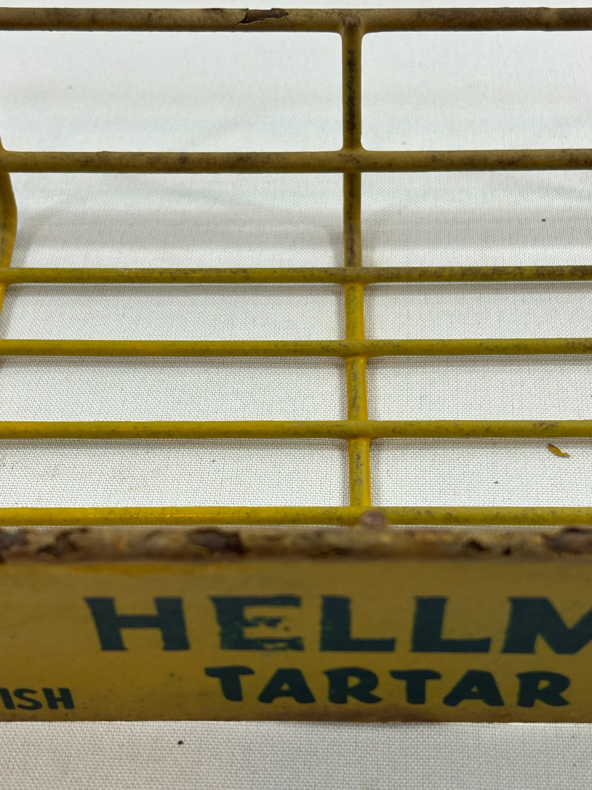 Vintage Hellmann’s Tartar Sauce Rack Display 17"x5"x2.5" “A Real Treat w/ Fish”