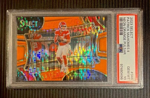 2023 Select Patrick Mahomes Field Level Neon Orange Pulsar Prizm /7 PSA 10 💎