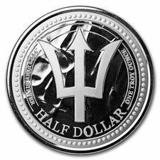 2024 Barbados 1 oz Silver Trident BU 74.56 per troy oz