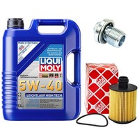 MotoröL Filter Set 5W-40 5 Liter + ÖLablassschraube FüR Fiat Lancia Opel Astra J