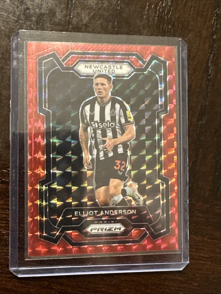 2023-24 Panini Prizm Premier League Elliot Anderson #71 Red Mosaic Prizm - Image 4 of 4